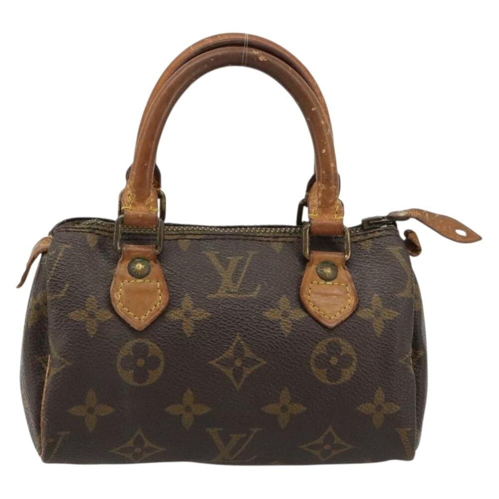 Louis Vuitton Monogram Mini Speedy Handbag Brown
